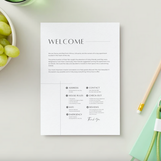 Welcome Sign Template - 4 sizes - Digital File